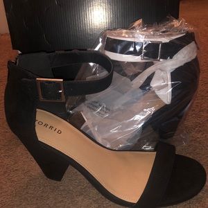 Black Cone Heels Torrid 12W